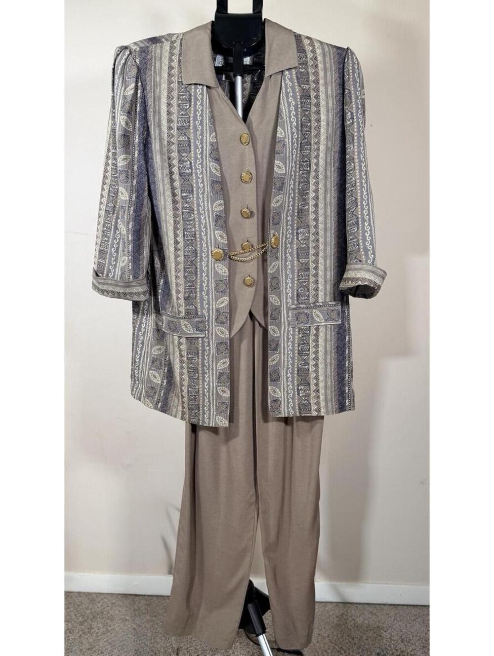 Vintage Classic Apparel LTD 2 Piece Pant Suit  Made in USA Boho 90s Size 8